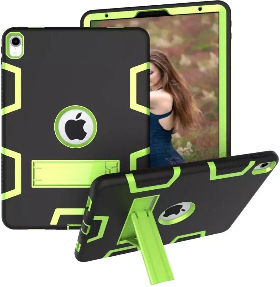 INCOVER iPad Pro 11" Shock-proof Hybrid Case m. Stativfunksjon - Svart / Grønn