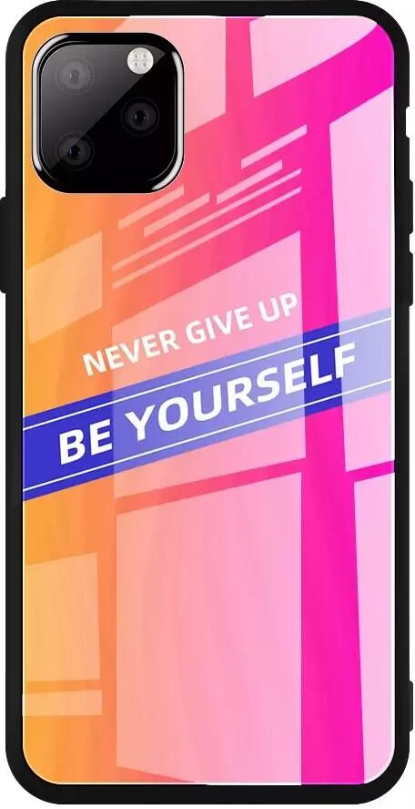 INCOVER iPhone 11 Pro Max Deksel m. Glassbakside - Be Yourself - Pink