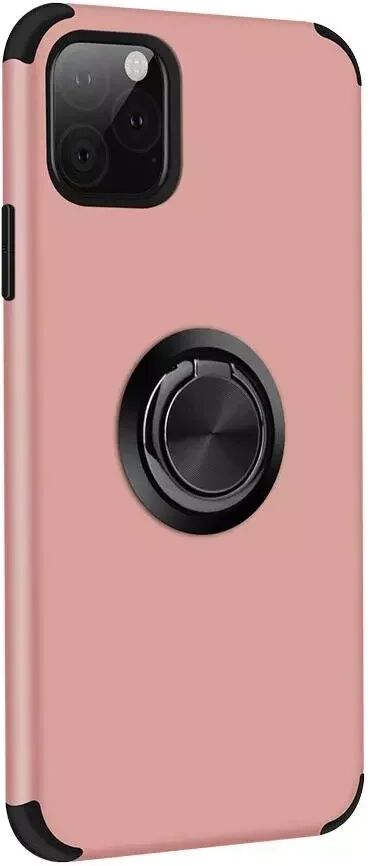 INCOVER iPhone 11 Pro Max Fleksibel Plastik Deksel m. Ringholder Pink