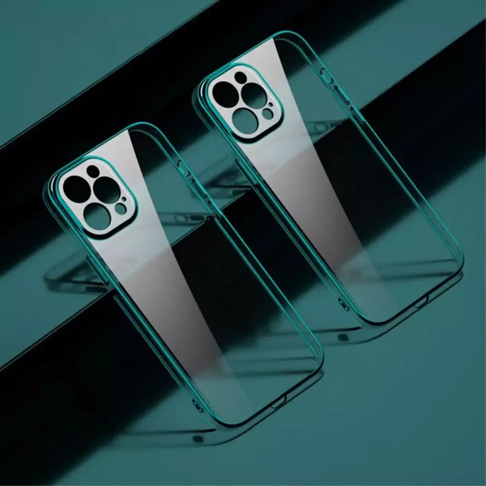 INCOVER iPhone 12 / 12 Pro Fleksibelt Plastikkdeksel m. Lens Protection - Grønn