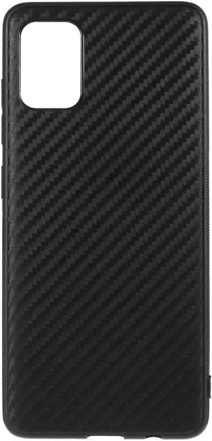 INCOVER Samung Galaxy A51 Carbon Fiber Fleksibelt Deksel - Svart