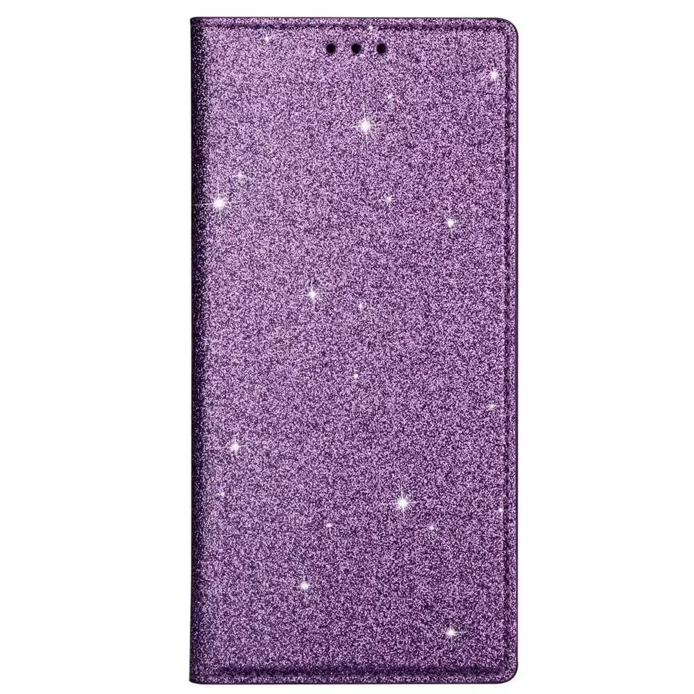 INCOVER Samsung Galaxy A41 Skinndeksel med Lommebok - Glitter Lilla