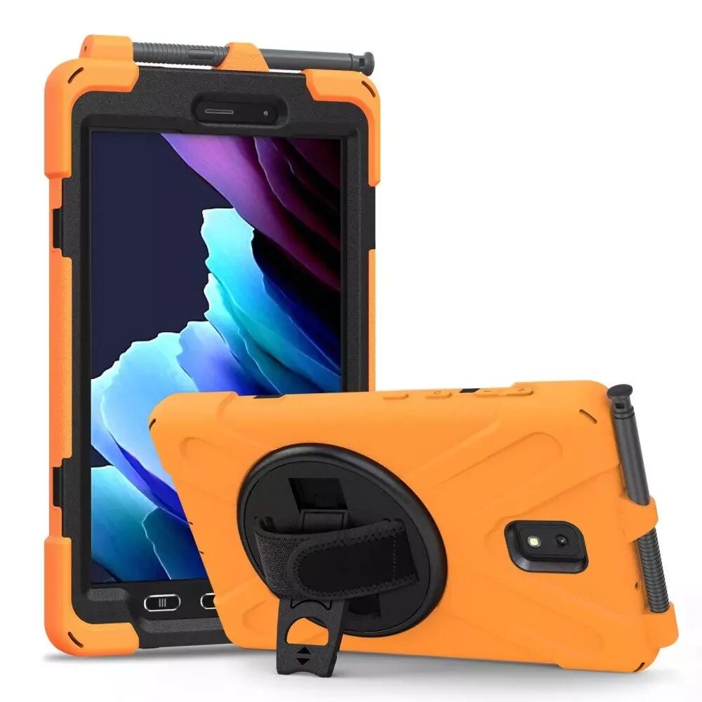 INCOVER Samsung Galaxy Tab Active 3 8" Håndverksdeksel - Kickstand & Håndholder - Oransje