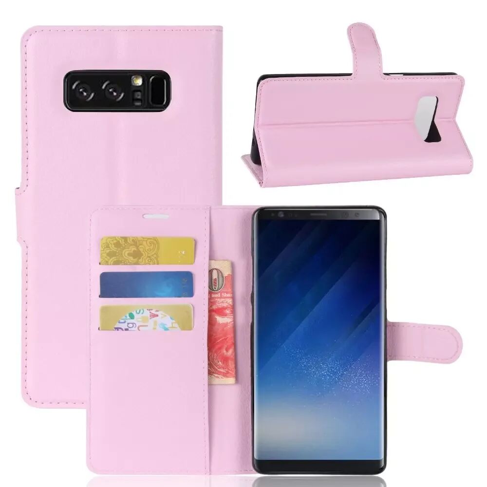 INCOVER Samsung Galaxy Note 8 PU Skinn Flipdeksel med Kortholder - Pink