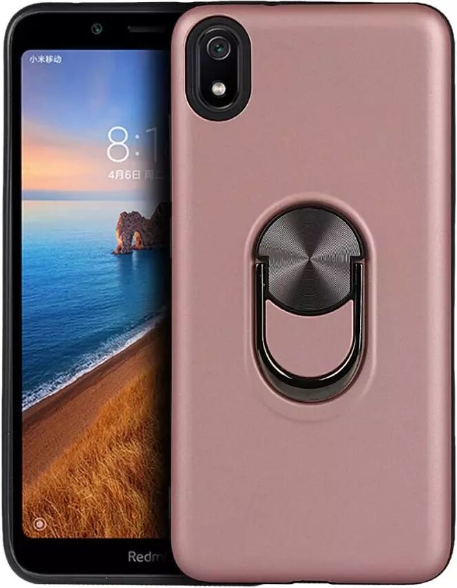 INCOVER Huawei Y5 (2019) Plastik Håndverker Deksel m. Ring Stativfunksjon - Rose Gull