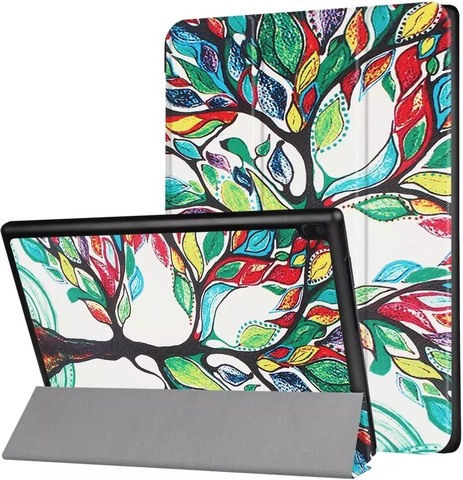 INCOVER Lenovo Tab 4 10 Deksel - Tri-Fold Skinndeksel "Tree Painting" RåHvit