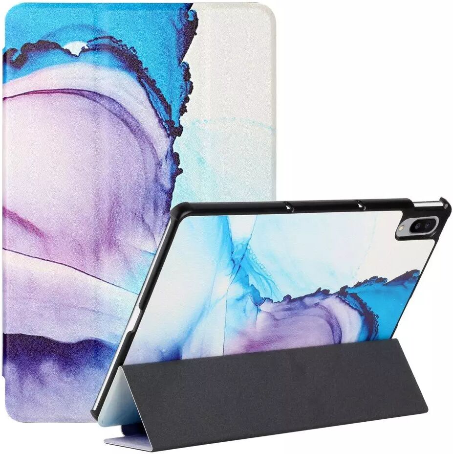 INCOVER Lenovo Pad Pro / Tap P11 Pro Kunstskinn Deksel - Lilla / Blå Marmor