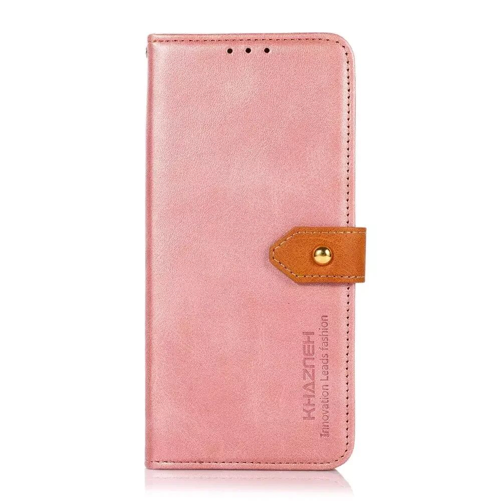 Khazneh OnePlus 10 Pro Khazneh Flip Deksel Med Veske & Gylden Lås - Pink