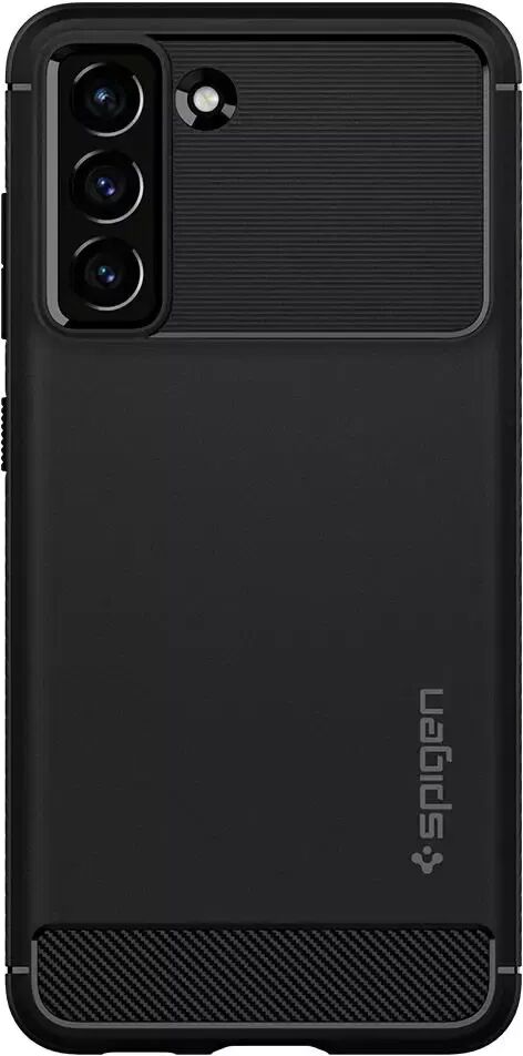 Spigen Samsung Galaxy S21 FE (5G) Spigen Rugged Armor Bakdeksel - Svart