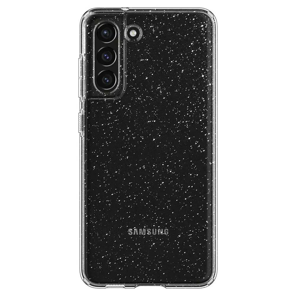 Spigen Samsung Galaxy S21 FE (5G) Liquid Crystal Glitter Deksel - Gjennomsiktig