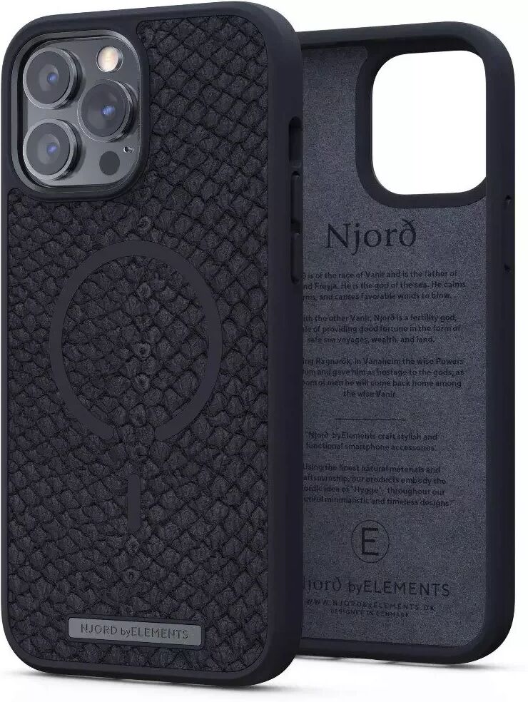 Njord iPhone 13 Pro Njord by Elements Deksel - MagSafe Kompatibel - Vindur / Mørk Grå