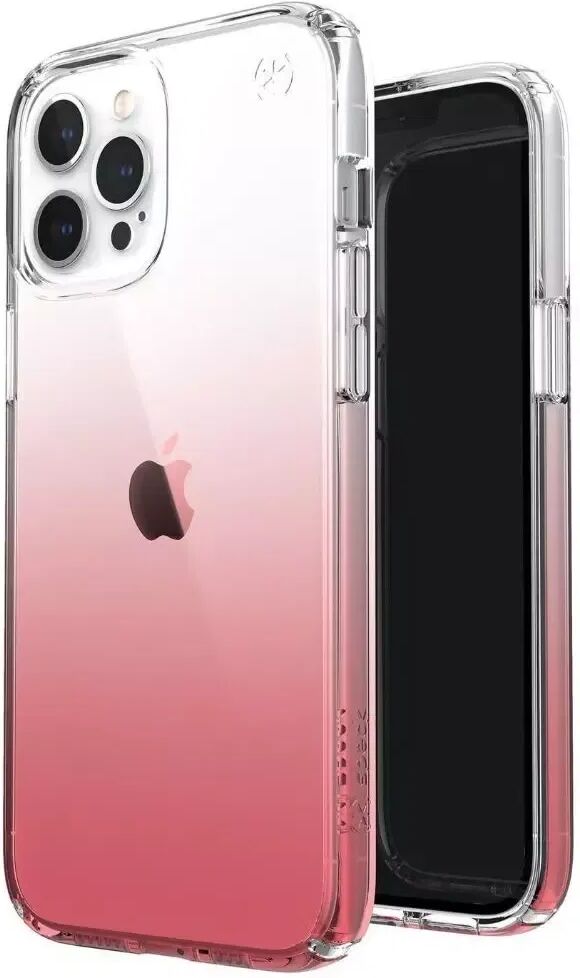 Speck iPhone 12 / 12 Pro Speck Presidio Perfect-Clear Deksel - Antibakteriell - Pink / Gjennomsiktig