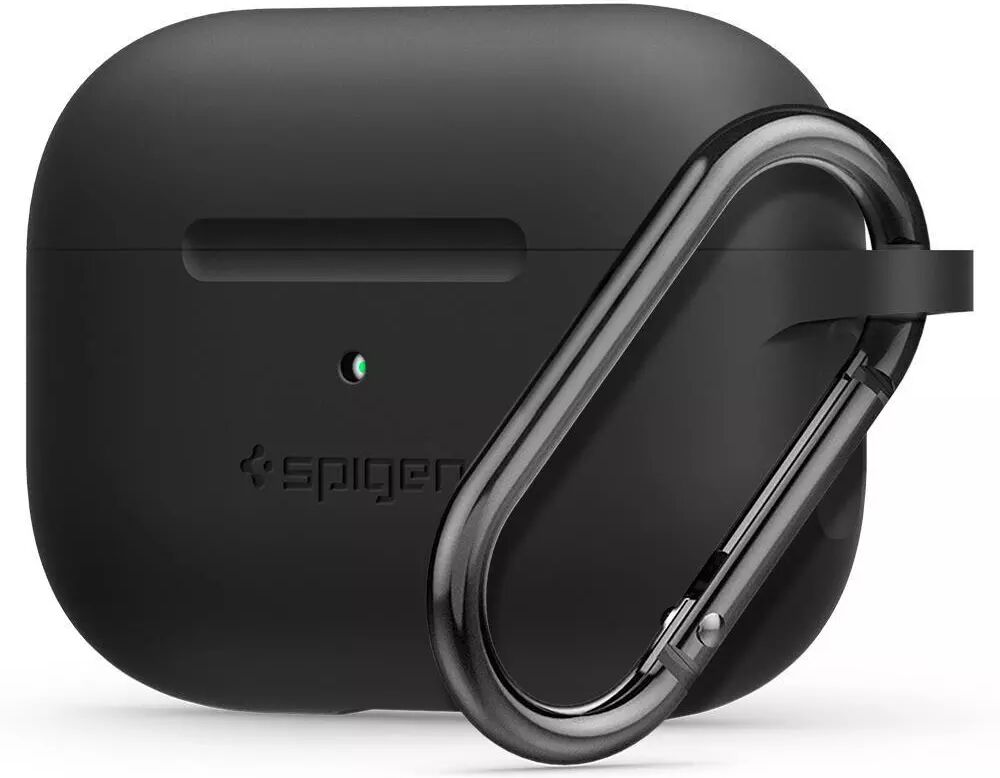 Spigen AirPods Pro Ladeetui Silikondeksel med Karabinkrok- Svart