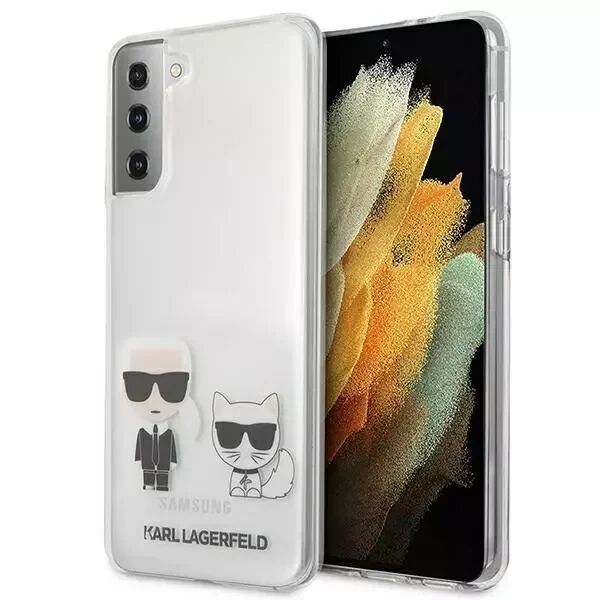 Karl Lagerfeld Samsung Galaxy S21 Karl Lagerfeld Deksel - Karl & Choupette - Gjennomsiktig