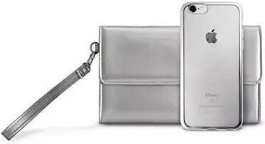 Puro iPhone SE (2020)/8/7 Puro Metal Duo Satin Deksel m. Clutch Silver