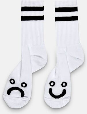 Polar Skate Co. Socks - Happy Sad Hvit Male XL