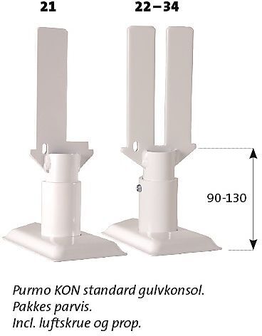 Purmo Gulvkonsoll, Standard, 1 Sett Til Kon 21, H 214 Mm