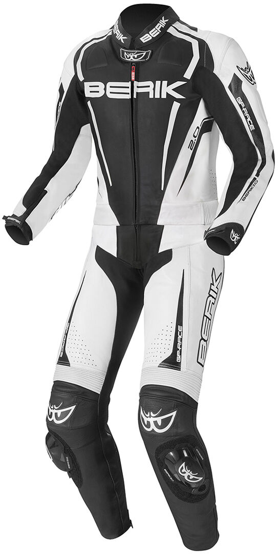 Berik Race-X To stykke motorsykkel skinn dress 50 Svart Hvit