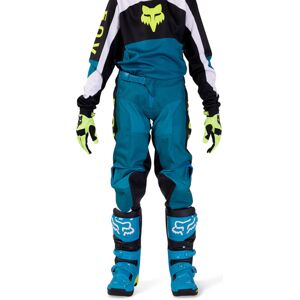 FOX 180 Nitro Ungdom Motocross Bukser 26 Svart Hvit Grønn Blå