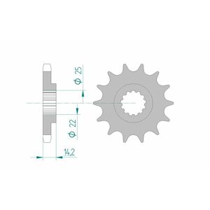 AFAM Standard stål tannhjul 22601 - 630