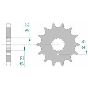 AFAM Standard stål tannhjul 33600 - 630