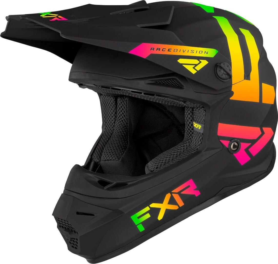 FXR Legion MX Gear Ungdom Motocross hjelm M Svart Hvit Oransje