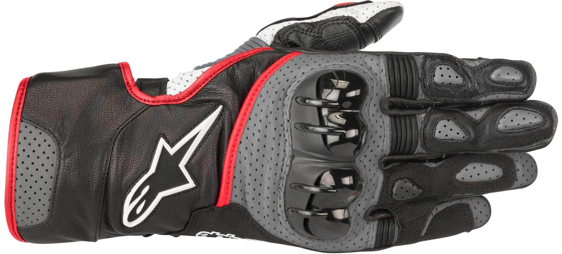 Alpinestars SP 2 V2 Motorcycle Gloves Motorsykkel Hansker 3XL Svart Grå Rød