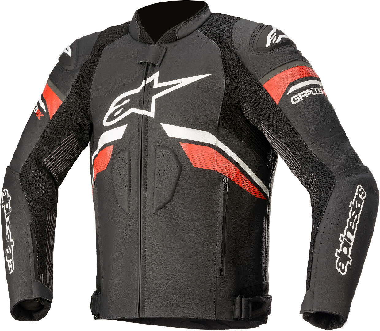 Alpinestars GP Plus R V3 Rideknit Motorsykkel skinnjakke 54 Svart Hvit Rød