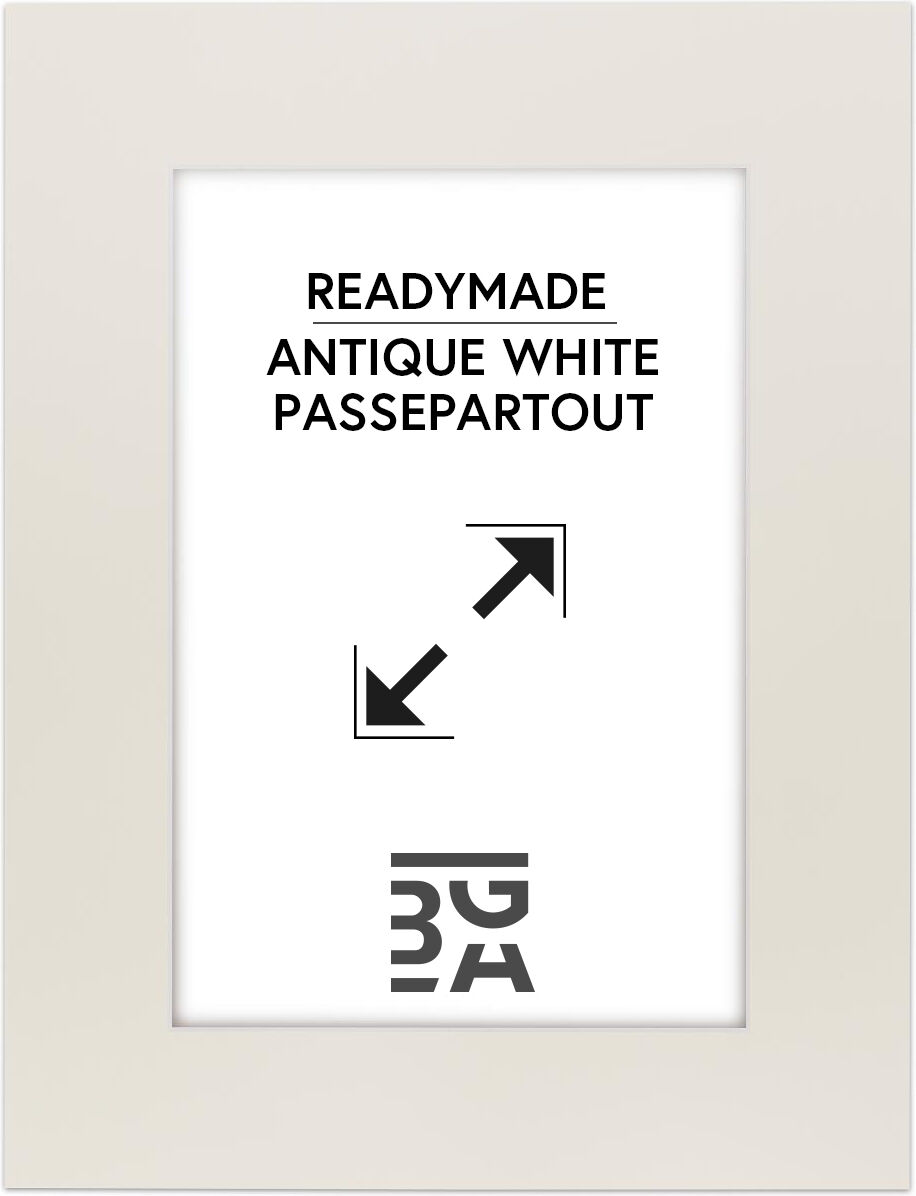 Konstlist Crescent Passepartout Antique White (Hvit Kjerne) 18x24 Cm (12x17)