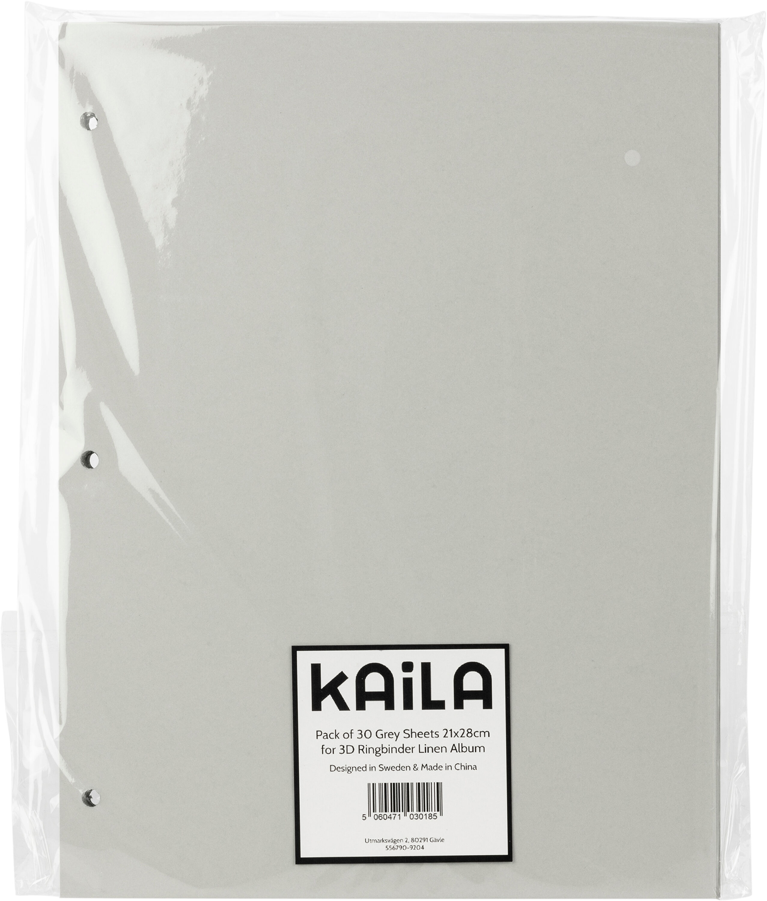 Kaila Refill Sheets - Coffee Table Photo Album 30 Pcs - Grey
