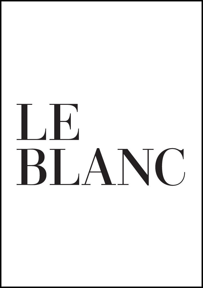 Lagervaror egen produktion Le Blanc Plakat (21x29.7 Cm (A4))