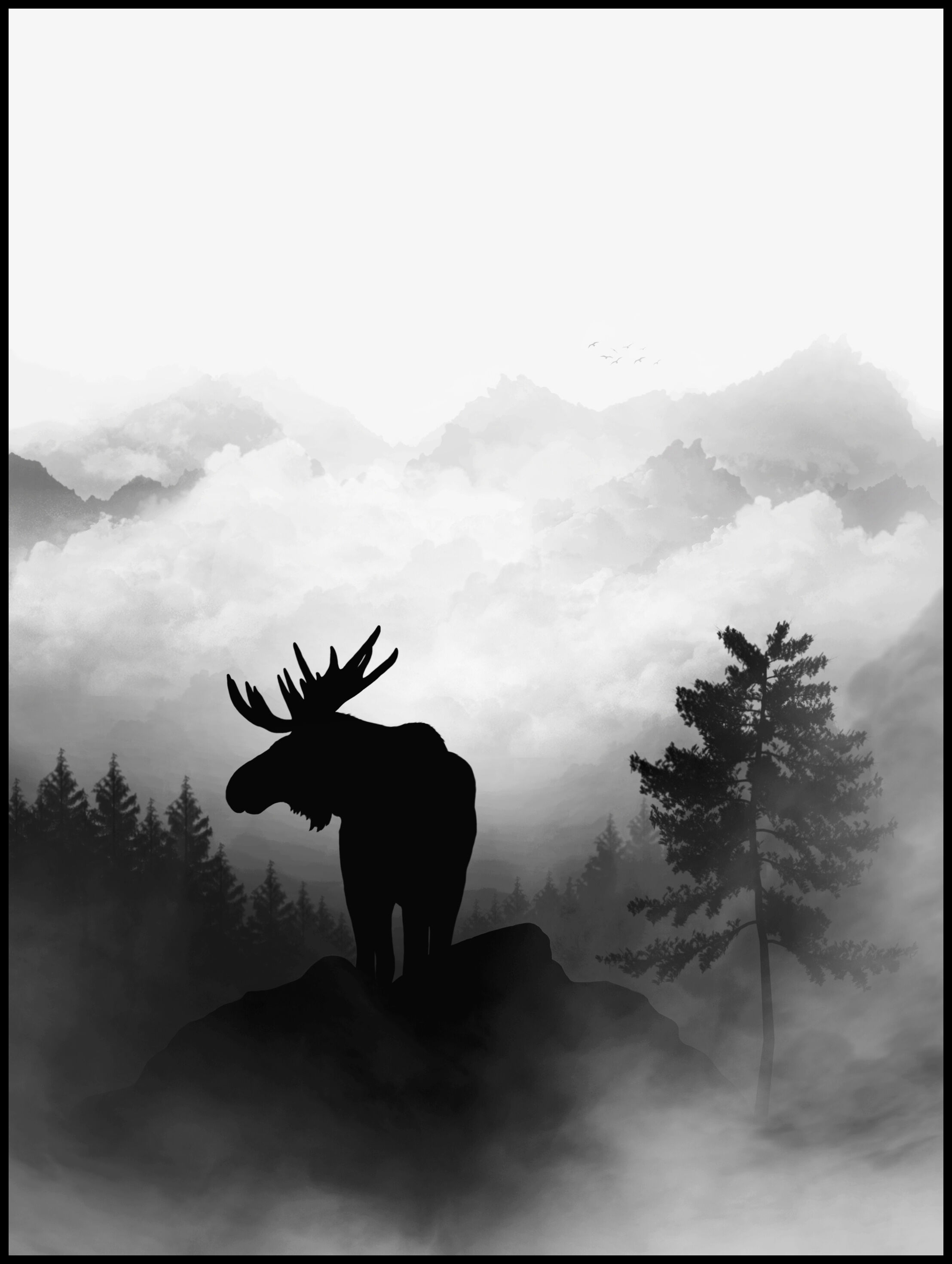 Gabriella Roberg Moose Plakat (50x70 Cm)