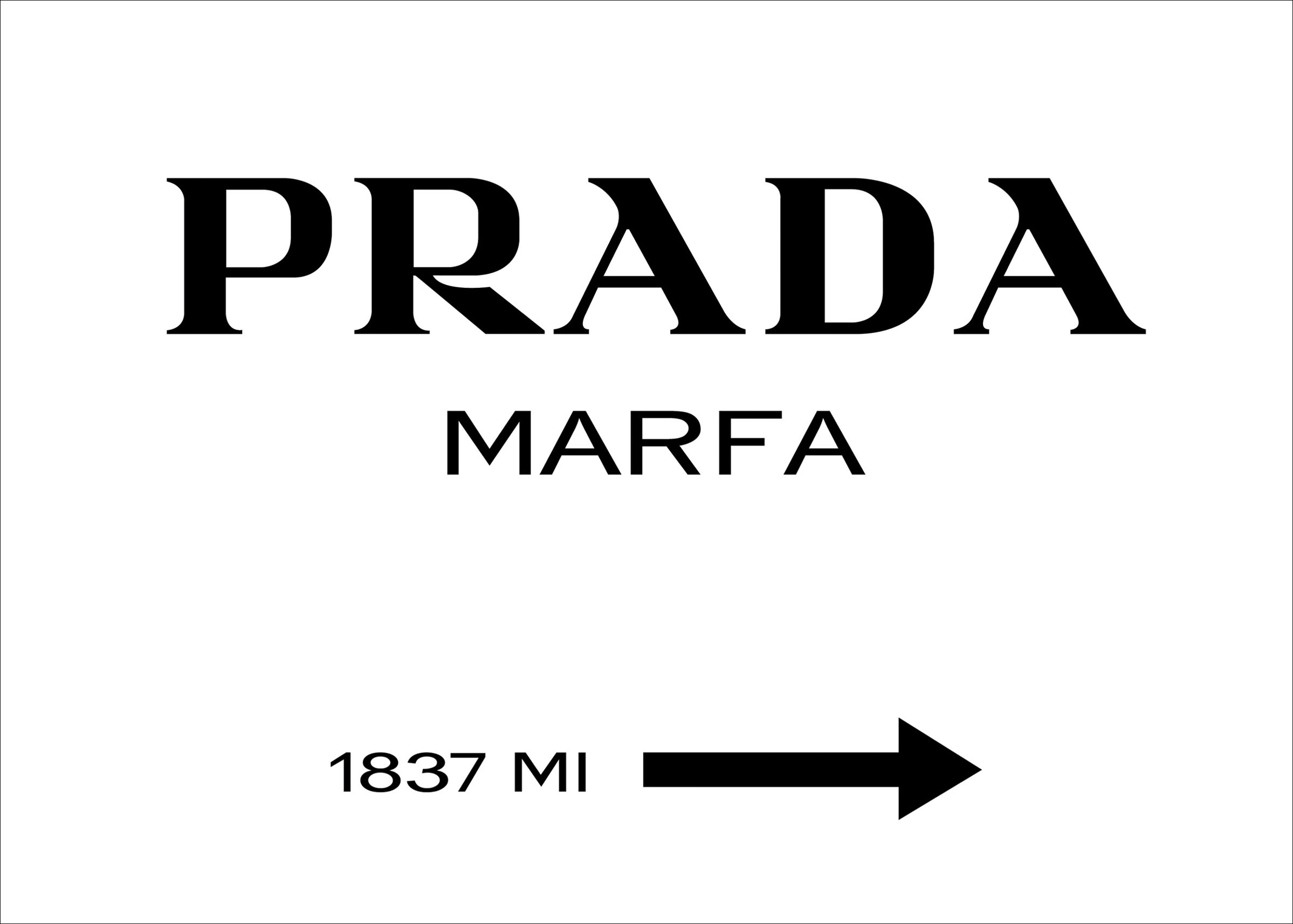 Lagervaror egen produktion Prada Black Plakat (21x29.7 Cm (A4))