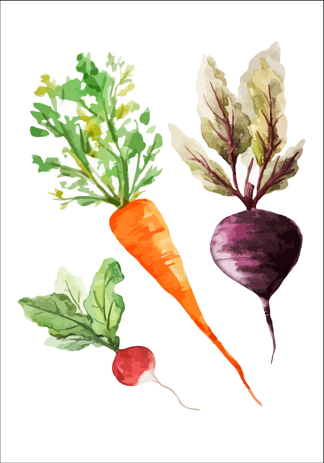 Lagervaror egen produktion Veggies Plakat (21x29.7 Cm (A4))