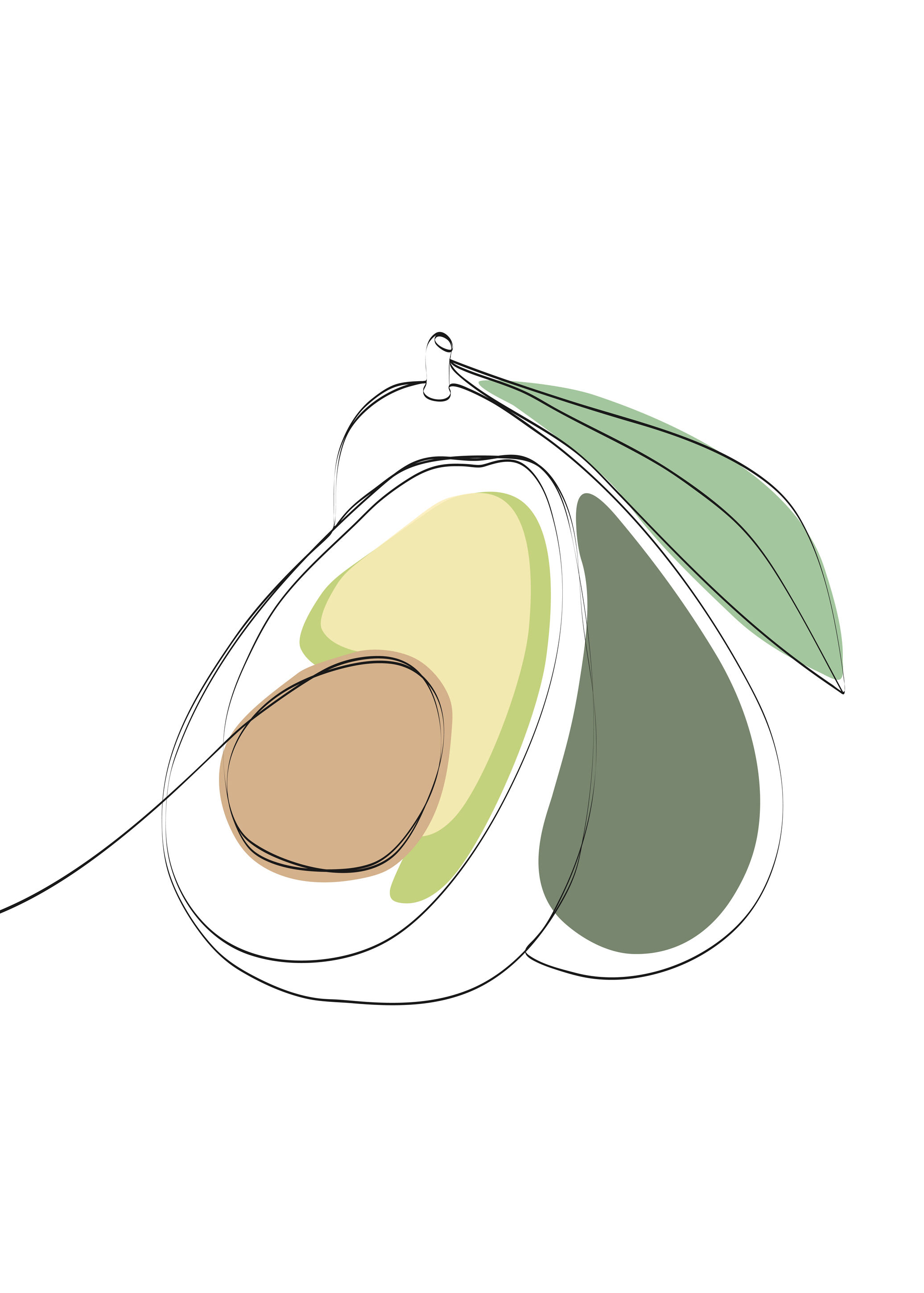 SANNY Formgivare Avocado Plakat (50x70 Cm)