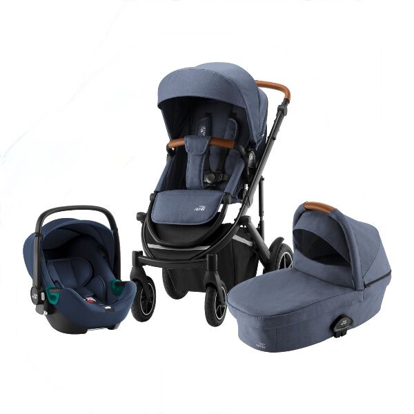 Britax  barnevogn, smile 3, Travelsystem Isense 3i1 - Indigo Blue