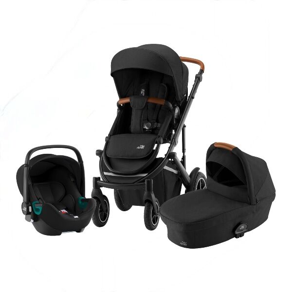 Britax Barnevogn, smile 3, Travelsystem Isense 3i1 - Space Black