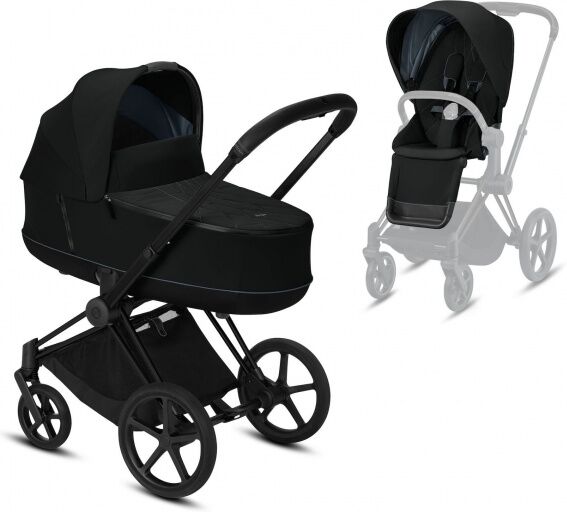 Cybex, Platinum Line, Priam Duo, Barnevogn - Matt Black/deep Black