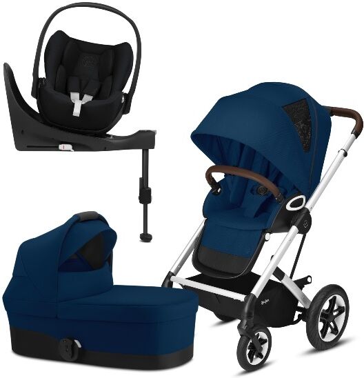 Cybex, barnevogn, Talos S Lux, Travelsystem, M/ Cloud Z + Base Z - Silver/navy Blue