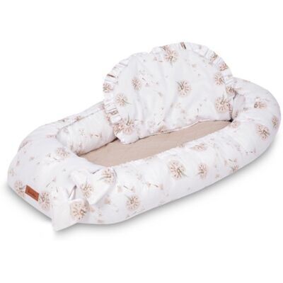 Sensillo , Babynest & Pute, Muslin - Dandelions Beige Sensillo , Babynest & Pute, Muslin - Dandelions Beige