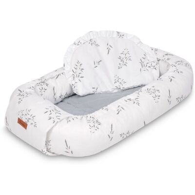 Sensillo , Babynest & Pute, Muslin - Branch Green Sensillo , Babynest & Pute, Muslin - Branch Green