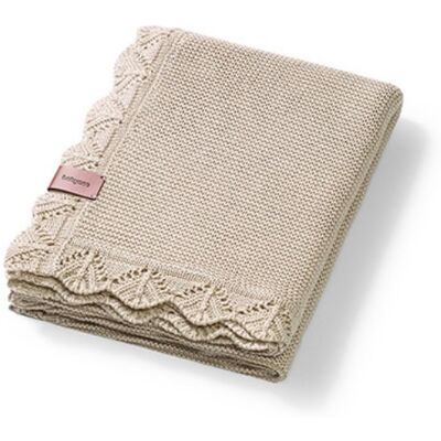 Babyono , Babyteppe, Bambusstrikket, 75x100cm - Light Beige Babyono , Babyteppe, Bambusstrikket, 75x100cm - Light Beige