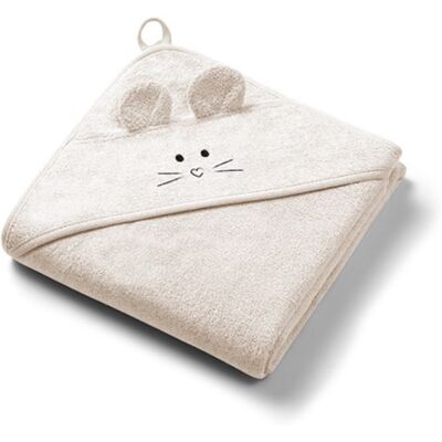 Babyono , Hettehåndkle, 100x100 Cm - Lys Beige Mus Babyono , Hettehåndkle, 100x100 Cm - Lys Beige Mus