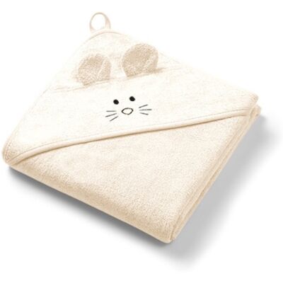 Babyono , Hettehåndkle, 100x100 Cm - Krem Mus Babyono , Hettehåndkle, 100x100 Cm - Krem Mus