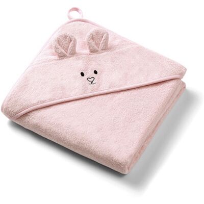 Babyono , Hettehåndkle, 100x100 Cm - Rosa Mus Babyono , Hettehåndkle, 100x100 Cm - Rosa Mus
