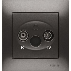 Kontakt-S Simon 54 Antennekontakt Tv/rad Serie 10db Grafitt