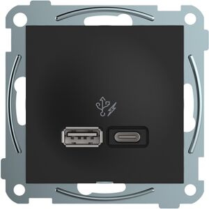 Elko Plus Usb Pd A+c Lader 45w Innfelt Sort Elko Plus Usb Pd A+c Lader 45w Innfelt Sort