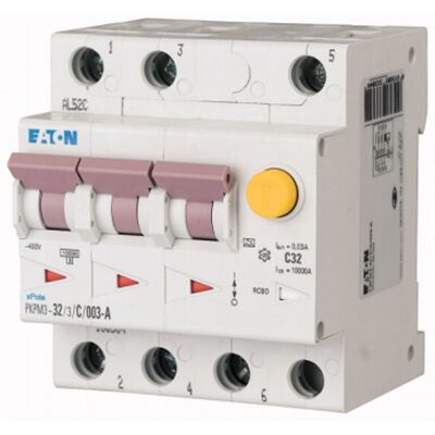Jordfeilautomat Pkpm3-32/3/c/003-A Eaton Jordfeilautomat Pkpm3-32/3/c/003-A Eaton
