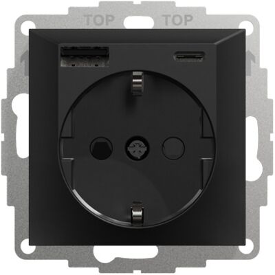 ELKO Plus USB C + Kontakt - Elektrisk stikkontakt med USB ELKO Plus USB C + Kontakt - Elektrisk stikkontakt med USB