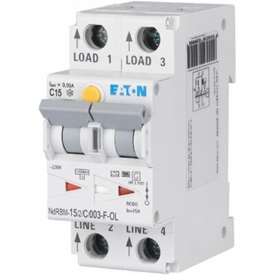 Eaton xDigital Jordfeilautomat - 15A Type-F Innendørs Eaton xDigital Jordfeilautomat - 15A Type-F Innendørs